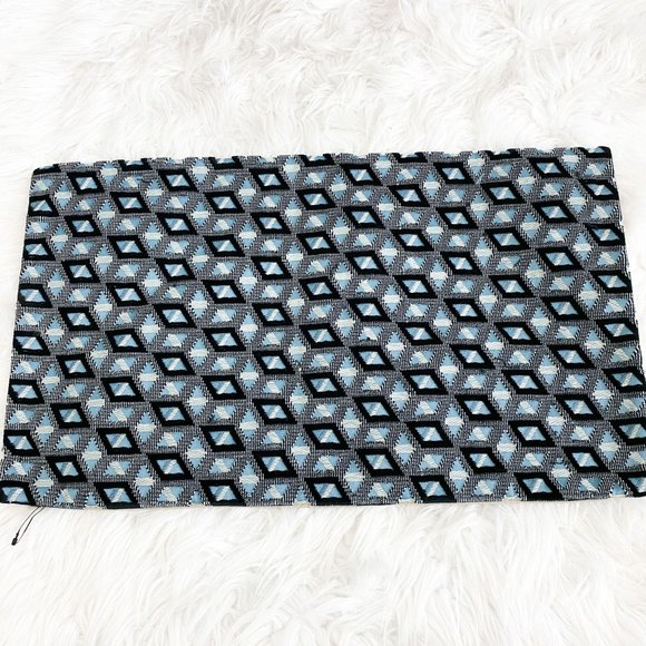 West Elm Accents West Elm Blue Black White Shapes Lumbar Pillow